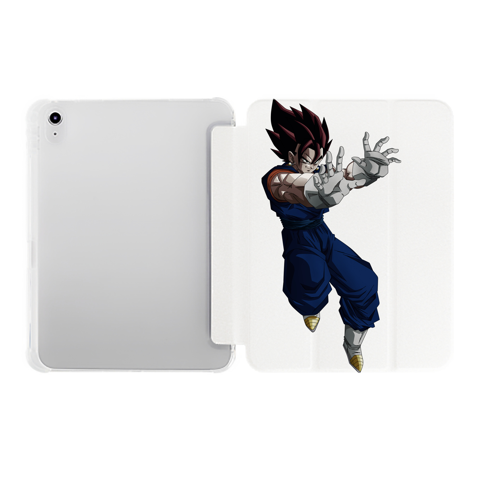 （画像用） ドラゴンボール ベジット DRAGON BALL Vegetto IPad ケース ペン収納付き 三つ折りスタンド PUレザー×シリコン 対応機種9.5/10.5/10.9インチ